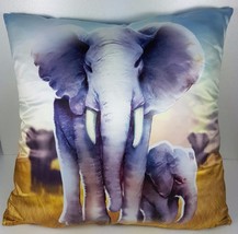 Fascinating Elephants - Throw Pillow - Cover only - £15.65 GBP