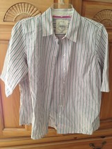 Womens Short sleeve striped blouse by Izod size PL - £19.61 GBP