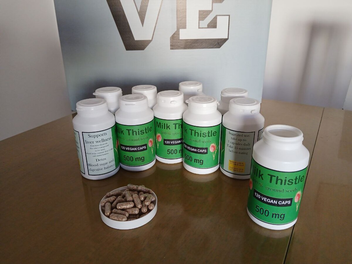 10 bottles - Milk Thistle Capsules 500 mg –120 Vegan Herbal Supplement – Natural Item image 6