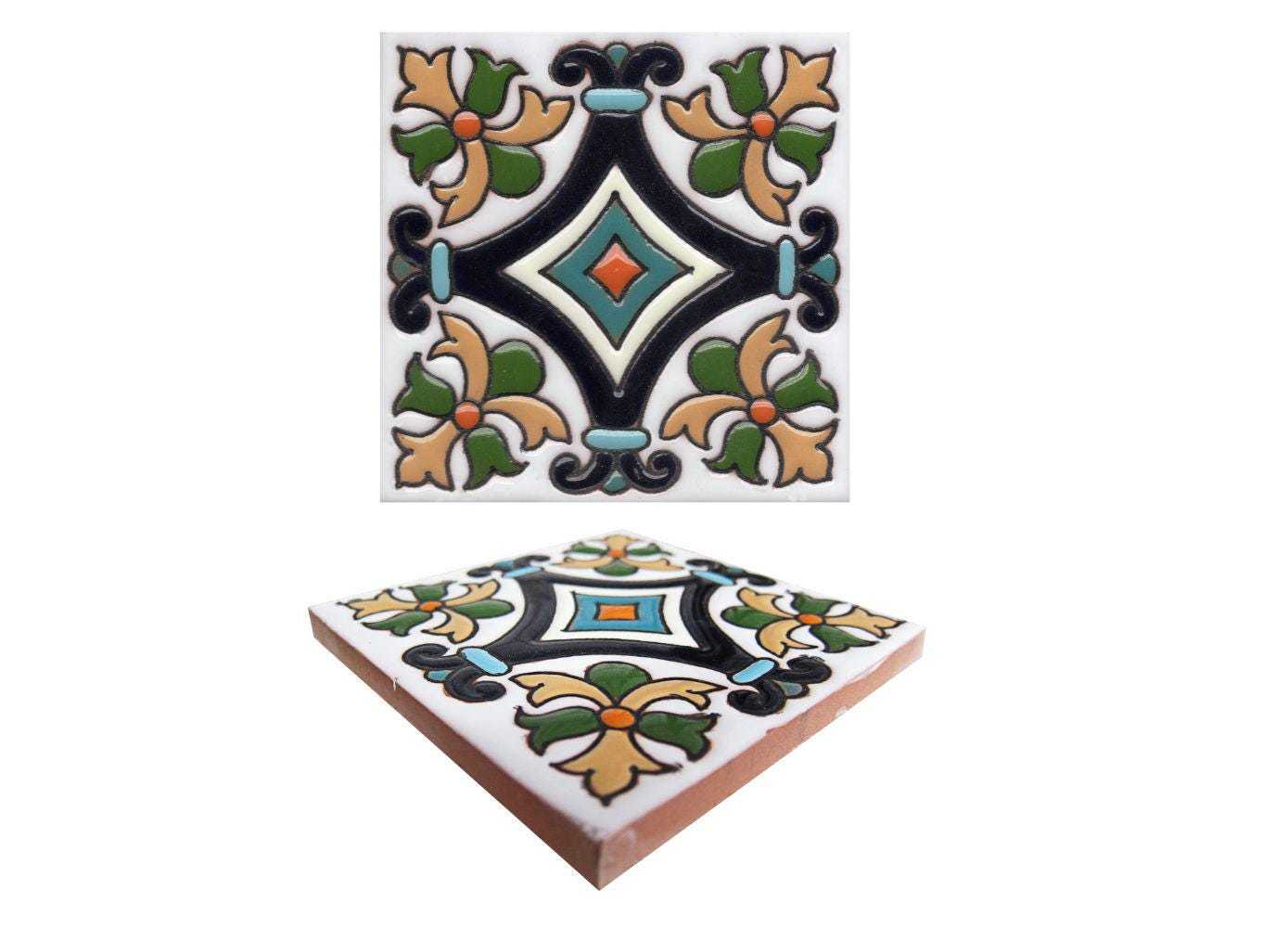 Ceramic High Relief Malibu Tiles Handcrafted - CS50G -  (you select the ... - $189.00