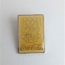 Vintage Coca-Cola Guinea With Coat Of Arms Shield Olympic Lapel Hat Pin - $8.42