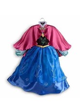 Disney Store Authentic Frozen Princess Anna Costume Dress Sz 9/10 - £47.77 GBP