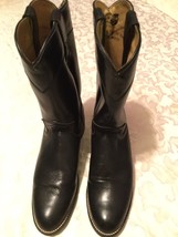 Ladies girls Size 5 1/2 Diamond J boots 3703 black Roper Western Cowboy rodeo    - £31.28 GBP