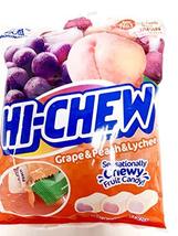 Hi-chew Candy Bag 100g (Grape &amp; Peach &amp; Lychee Flavor) - £14.08 GBP
