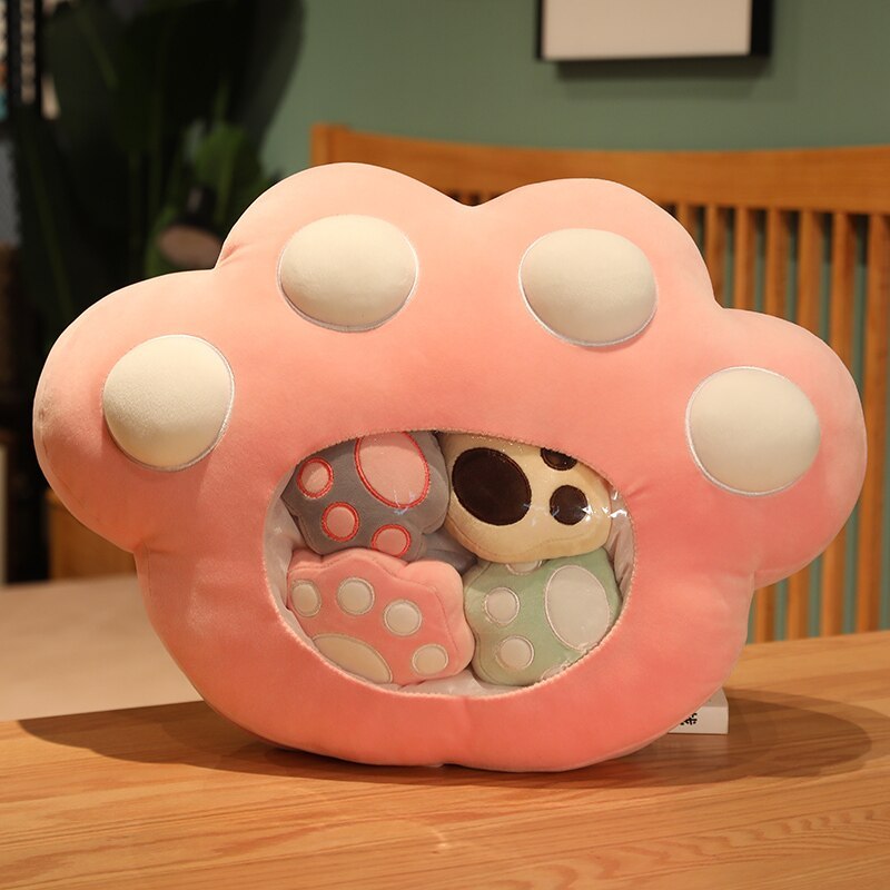 Cat Paw Squish Pillow Pudding Fidget Animal Crossing Seat Cushion Stuffed Sofa P - £48.39 GBP