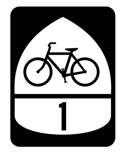 Bicycle Route 1 Sticker Decal R878 Highway Sign - $1.45 - $9.45