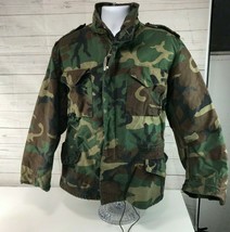 Cabela&#39;s Military Parka Camo Liner Cold Weather Jacket Coat Camouflage Medium - £77.31 GBP