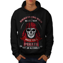 Wellcoda Pirate Skull Rum Drinking Mens Hoodie - £28.83 GBP+