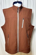 Orvis Men’s 2XL Full Zip Softshell Vest Rusty Brown 5 Pockets Outdoors - AC - £33.45 GBP