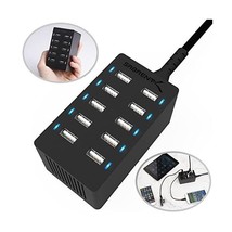 Sabrent 60 Watt (12 Amp) 10-Port Family-Sized Desktop USB Rapid Charger.... - £50.84 GBP