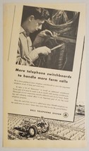 1948 Print Ad Bell Telephone System Switchboards for Farms Tractor Plows Field - £13.66 GBP