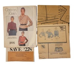 1970s Vogue American Designer #1995 Calvin Klein Blouse Bust 31.5 Sz 8  ... - $14.95