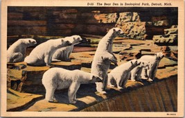 The Bear Den in Zoological Park Detroit MI Postcard PC202 - £3.73 GBP