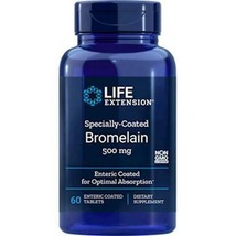 NEW Life Extension Specially-Coated Bromelain 500 Mg 60 Enteric Coated T... - £19.74 GBP
