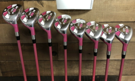 DEMO Petite Senior Ladies Pink Majek Golf Clubs Hybrid Set #4-SW 183-DV2N - £255.95 GBP