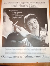 Vintage Oasis Cigarette / Shick Crown Jewel Magazine Advertisement June... - $12.99