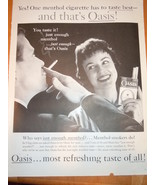  Vintage Oasis Cigarette / Shick Crown Jewel Magazine Advertisement June... - £10.21 GBP