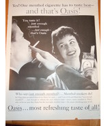  Vintage Oasis Cigarette / Shick Crown Jewel Magazine Advertisement June... - £10.31 GBP