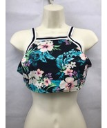 Xhiliration Bikini Top Floral Woman&#39;s Size L Beach Vacation Lake Summer KG - $7.91