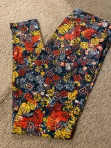 Lularoe One Size OS Leggings Fall Brown Red Medallion Aztec Floral NWT #41 - £18.38 GBP