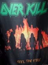 OVERKILL Feel the Fire FLAG CLOTH POSTER BANNER CD Thrash Metal - $20.00