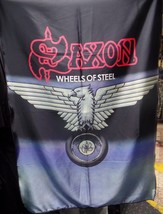 SAXON Wheels of Steel FLAG CLOTH POSTER BANNER CD Heavy Metal - £15.73 GBP
