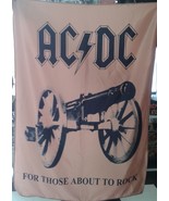 AC/DC For Those About to Rock FLAG CLOTH POSTER BANNER CD Angus Young - £15.72 GBP