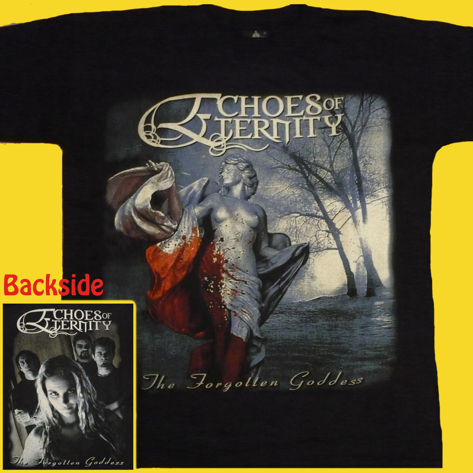 T-SHIRT ECHOES OF ETERNITY The Forgotten Goddess GOTHIC  METAL CD SIZE S - $16.70