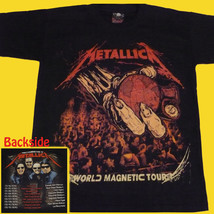 T-SHIRT Metallica World Magnetic Tour 2010 South America Thrash Metal Cd Size S - £13.34 GBP