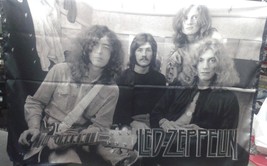 Led Zeppelin Band Plant Page Flag Cloth Poster Banner Cd Rock - £15.98 GBP