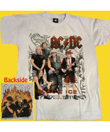 T-SHIRT AC/DC Black Ice HEAVY METAL Angus Young CD WHITE SIZE L - £17.38 GBP