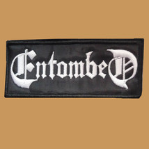 ENTOMBED Left Hand Band Logo SMALL Rectangular Embroidered Patch DEATH M... - £4.69 GBP