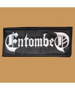 ENTOMBED Left Hand Band Logo SMALL Rectangular Embroidered Patch DEATH M... - £4.70 GBP