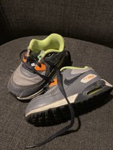 Nike Air Max 90 Kids 705501-002 Grey Orange Yellow Toddlers Size 8c - £22.22 GBP
