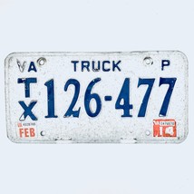 2014 United States Virginia Tax Exempt Truck License Plate TX 126-477 - $14.92 CAD