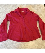 CATO Blouse Women&#39;s Large Button Up Long Sheer Shirt Coral Top - €11,98 EUR