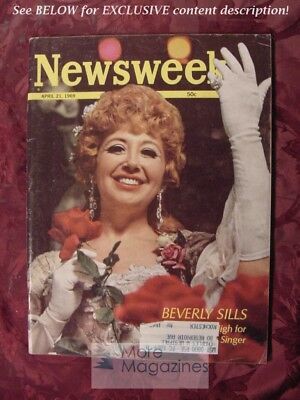 Primary image for NEWSWEEK April 21 1969 BEVERLY SILLS OPERA Spy Satellites Harvard Protests Drugs