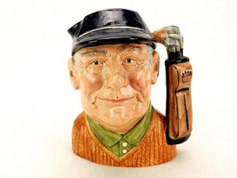 Toby Character Jug, &quot;Golfer&quot; w/Bag Handle, 1970 Royal Doulton, Large 6&quot;,... - $39.15
