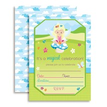 Magical Princess Birthday Party Invitations, 20 5&quot;X7&quot; Fill In Cards Wi - £27.59 GBP