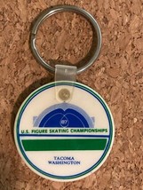 Vintage 1987 US Figure Skating Championships Keychain Tacoma WA Collectible - $11.75