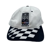 NASCAR UPS Hat Cap Black White Checker Adjustable Vintage Unisex Mens  - £15.28 GBP