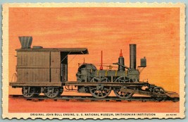 Original John Bull Engine Smithsonian Washington DC UNP Linen Postcard H12 - £3.62 GBP