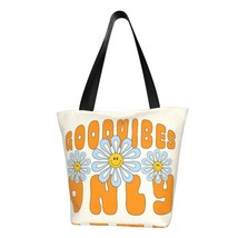 Good Vibes Only Are Ladies Casual Shoulder Tote Shopping Bag - £19.58 GBP
