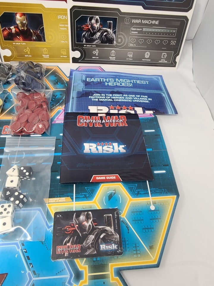 Hasbro Marvel RISK Boardgame Captain America Civil War Edition Open Box Item image 6