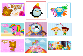 9 Babys First Tv Peekaboo inspired Stickers, Party, Favors, Labels, Birthday - $11.99