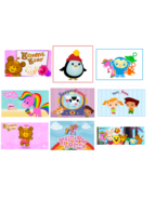 9 Babys First Tv Peekaboo inspired Stickers, Party, Favors, Labels, Birt... - £9.39 GBP