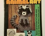 Vintage #7122 Macrame Animal Art Raccon Panda Skunk Lamb Pattern Book NO... - $11.87