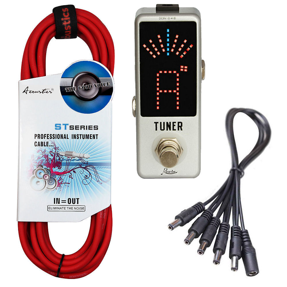 Mooer PDC-5S 5-Way STAIGHT Angle Power Supply Daisy Chain+Tuner+High Quality 10' - $58.00
