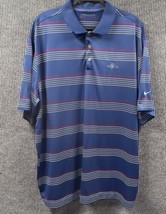 NIKE Golf Polo Dri Fit Shirt Mens 2XL Blue Short Sleeve Pullover Casual ... - £18.22 GBP