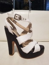 Jerome C. Rousseau Daho Straw Platform Sandal Pinup Rockabilly Couture 3... - $7,293.00 MXN